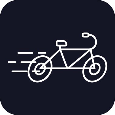 Bicycle Transportation Icons with black filled outline style