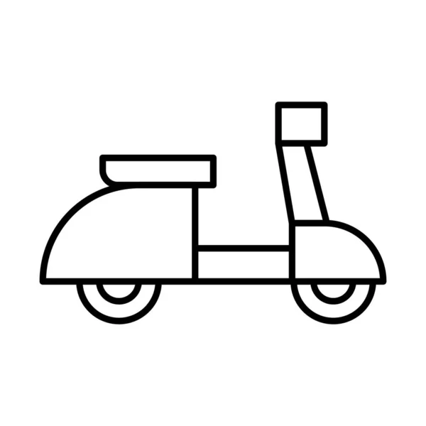 Motorcycle Transportation Icons with black outline style