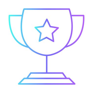 Award Feedback Icons with purple blue outline style. Thin line icon related to feedback, rating, testimonials, quick response, satisfaction and more. Simple web icon. Vector illustration