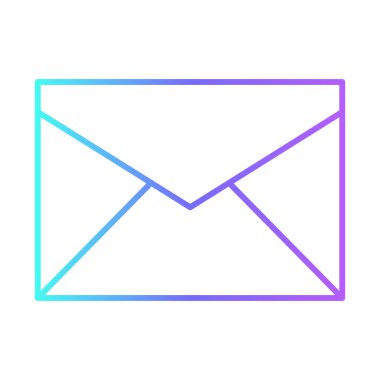 Mail Feedback Icons with purple blue outline style. Thin line icon related to feedback, rating, testimonials, quick response, satisfaction and more. Simple web icon. Vector illustration