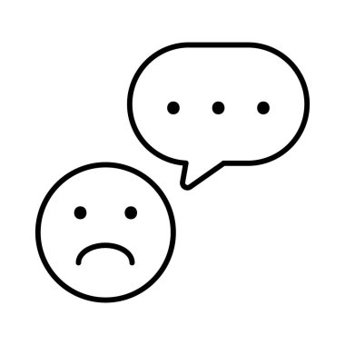 Negative feedback Feedback Icons with black outline style. Related to Feedback, Rating, Like, Dislike, Comment, Good Bad Sign, Yes No icons. Vector illustration