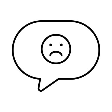 Sad Feedback Icons with black outline style. Related to Feedback, Rating, Like, Dislike, Comment, Good Bad Sign, Yes No icons. Vector illustration