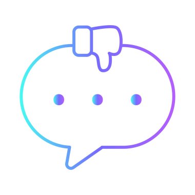 Bad feedback Feedback Icons with purple blue outline style. Related to Feedback, Rating, Like, Dislike, Comment, Good Bad Sign, Yes No icons. Vector illustration