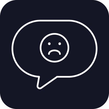 Sad Feedback Icons with black filled outline style. Related to Feedback, Rating, Like, Dislike, Comment, Good Bad Sign, Yes No icons. Vector illustration