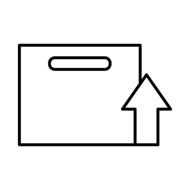 Delivery box delivery service icons with black outline style. Shipping logistics symbol sign. Simple vector illustration. Related to package, fee, fast courier