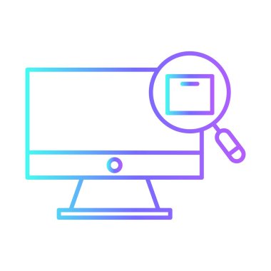 Online finding delivery service icons with purple blue outline style. Shipping logistics symbol sign. Simple vector illustration. Related to package, fee, fast courier