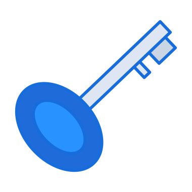 Key solution business icon collection with blue outline style. symbol, set, web, line, technology, internet, design. Vector Illustration