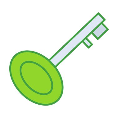 Key solution business icon collection with green outline style. symbol, set, web, line, technology, internet, design. Vector Illustration