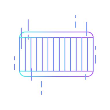 Container delivery service icons with purple blue outline style. Shipping logistics symbol sign. Simple vector illustration. Related to package, fee, fast courier