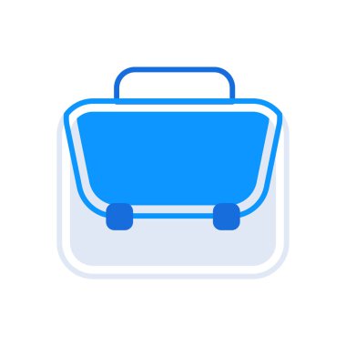 Briefcase business icon with black outline style. symbol, set, web, line, technology, internet, design. Vector Illustration