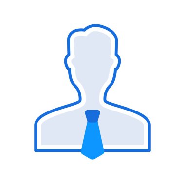 Business man business icon with black outline style. symbol, set, web, line, technology, internet, design. Vector Illustration