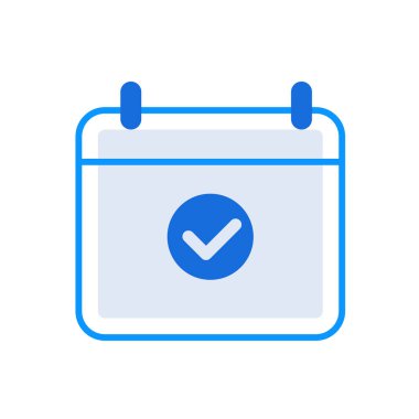 Calendar business icon with black outline style. symbol, set, web, line, technology, internet, design. Vector Illustration