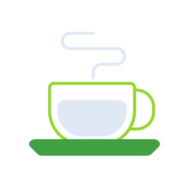 Coffee business icon collection with green outline style. symbol, set, web, line, technology, internet, design. Vector Illustration