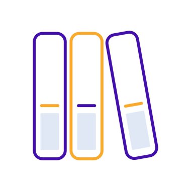 Folder business icon with purple orange outline style. symbol, set, web, line, technology, internet, design. Vector Illustration