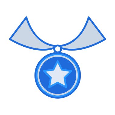 Appreciation business people icon with blue outline style. appreciation, business, line, like, symbol, experience, rating. Vector Illustration