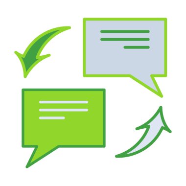 Customer business people icon with green outline style. customer, icon, business, line, sign, people, communication. Vector Illustration