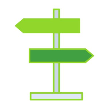 Direction business people icon with green outline style. direction, symbol, sign, arrow, line, pointer, web. Vector Illustration