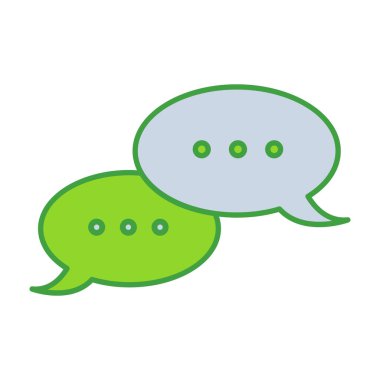 Feedback business people icon with green outline style. feedback, symbol, business, like, online, communication, rating. Vector Illustration