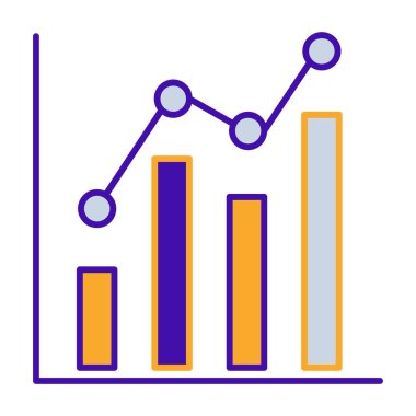 Bar graph business people icon collection with black outline style. diagram, arrow, data, chart, business, graph, bar. Vector Illustration