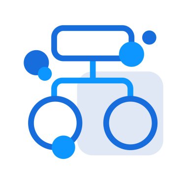 Structure business people icon with blue outline style. structure, business, symbol, outline, line, thin, set. Vector Illustration