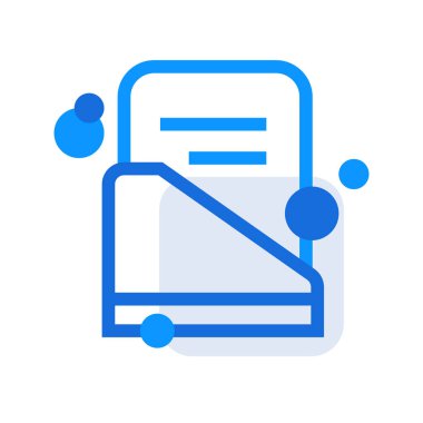 Archive business people icon with blue outline style. archive, file, business, document, sign, symbol, paper. Vector Illustration