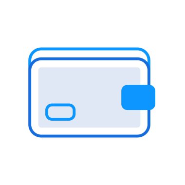 Wallet business people icon with blue outline style. wallet, money, finance, business, bank, payment, sign. Vector Illustration