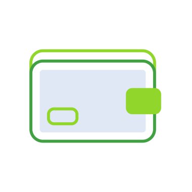 Wallet business people icon with green outline style. wallet, money, finance, business, bank, payment, sign. Vector Illustration