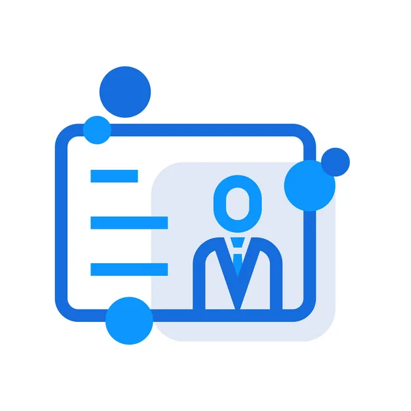 Candidate business people icon with blue outline style. people, business, job, human, outline, recruitment, career. Vector Illustration