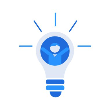 Productive management business management icon with blue outline style. business, management, productivity, work, symbol, project, process. Vector Illustration