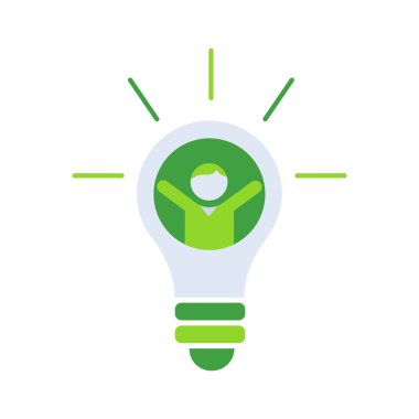 Productive management business management icon with green outline style. business, management, productivity, work, symbol, project, process. Vector Illustration