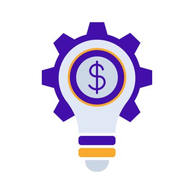 Business development business management icon with orange purple outline style. development, business, symbol, concept, success, management, sign. Vector Illustration