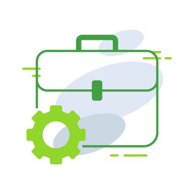 Business management business management icon with green outline style. management, business, team, teamwork, line, symbol, people. Vector Illustration