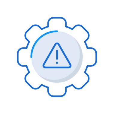 Risk management business management icon with blue outline style. business, management, risk, concept, finance, strategy, analysis. Vector Illustration