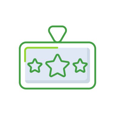 Job experience business management icon with green outline style. job, business, experience, career, human, management, work. Vector Illustration