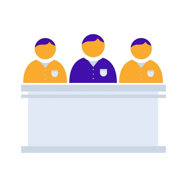 Committee Business Management Icon Orange Purple Outline Style Team Committee — ストックベクタ