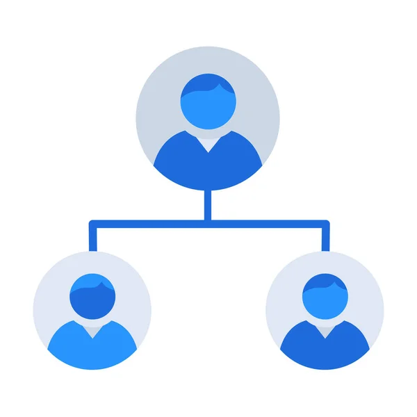 Team leader business people icon with blue outline style. leader, icon, team, teamwork, business, group, person, people. Vector Illustration