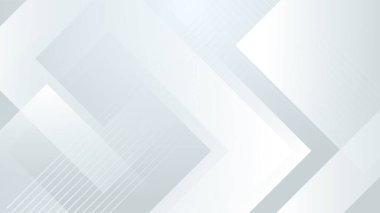 Fütürist kavram arka planına sahip soyut beyaz geometrik şekil