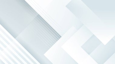 Fütürist kavram arka planına sahip soyut beyaz geometrik şekil