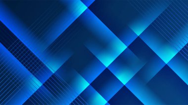 Modern koyu mavi soyut arka plan. Fütürist, fütürist, enerji teknolojisi kavramının koyu mavi arka planda soyut bir temsilcisi. Mavi iş sunumu arkaplanı