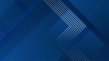 Modern koyu mavi soyut arka plan. Fütürist, fütürist, enerji teknolojisi kavramının koyu mavi arka planda soyut bir temsilcisi. Mavi iş sunumu arkaplanı