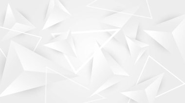 Gri yüksek teknolojili çokgen şirket kavramına sahip soyut beyaz arkaplan