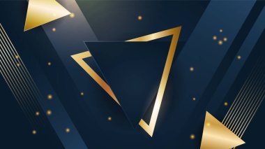 Soyut siyah ve altın şekiller arkaplan