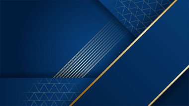 Mavi arkaplanda altın soyut şekiller