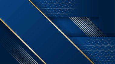 Mavi arkaplanda altın soyut şekiller