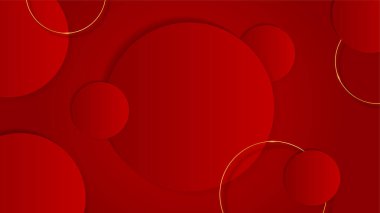 Soyut kırmızı ve altın şekiller arkaplan