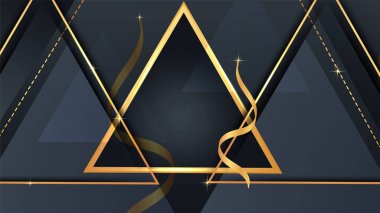 Sunum tasarımı için siyah altın arkaplan