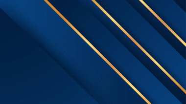 Altın çizgili soyut mavi arkaplan