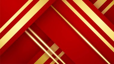 Modern kırmızı altın arkaplan vektörü illüstrasyonu