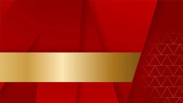 Abstrakt Röd Och Guld Former Bakgrund — Stock vektor