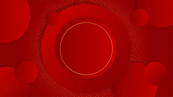 Abstract Rood Goud Vormen Achtergrond — Stockvector